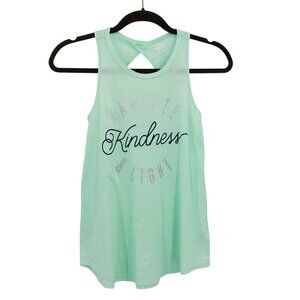 Old Navy Girls Kindness Graphic Tunic Tank Top Size XL 14 Sleeveless Mint